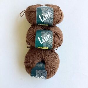 Lino Yarn Brown Handmade Supplies Cotton Linen